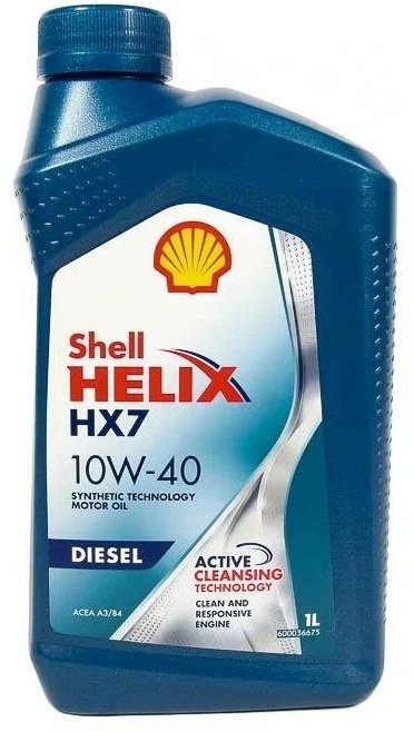 Моторное масло Полусинтетическое SHELL Helix Diesel HX7 10W-40 1 л