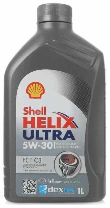 Моторное масло Синтетическое SHELL Helix Ultra ECT C3 5W-30 1 л купить,14600
