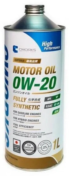 Моторное масло Синтетическое CWORKS Superia 0W-20 1 л купить,15400