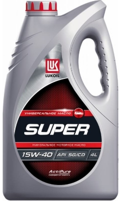 Моторное масло Полусинтетическое ЛУКОЙЛ Super 15W-40 4 л