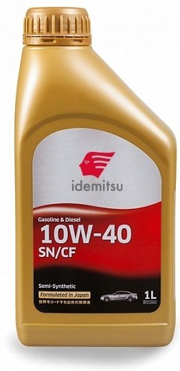Моторное масло Полусинтетическое IDEMITSU SN/CF 10W-40 1 л
