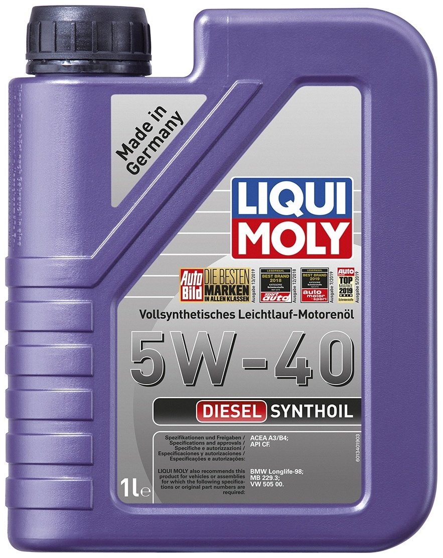 Моторное масло Синтетическое LIQUI MOLY DIESEL SYNTHOIL 5W-40 1 л