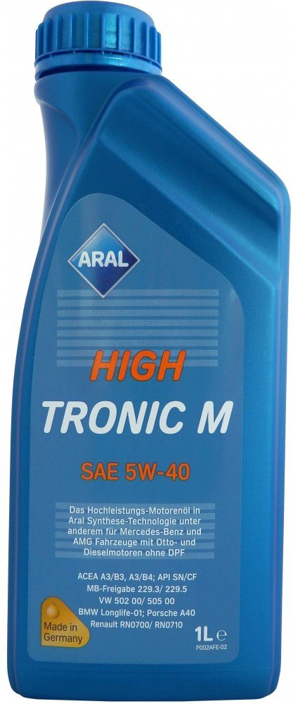 Моторное масло Синтетическое ARAL High Tronic М 5W-40 1 л купить,NaN