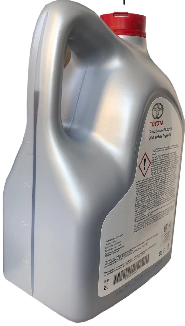 Моторное масло Синтетическое Toyota ENGINE OIL SYNTHETIC 5W-40 5 л