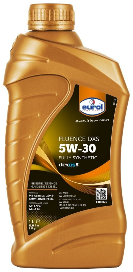 Моторное масло Синтетическое EUROL Fluence 5W-30 1 л купить,NaN