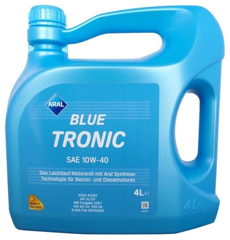 Моторное масло Полусинтетическое ARAL Blue Tronic 10W-40 4 л