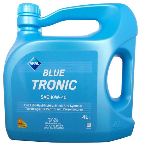 Моторное масло Полусинтетическое ARAL Blue Tronic 10W-40 4 л