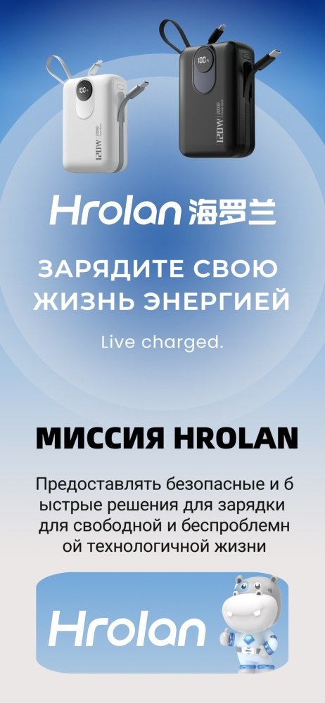 Внешний аккумулятор Hrolan PC106 20000 мАч белый