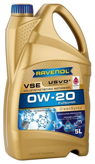 Моторное масло Синтетическое RAVENOL VSE C5 0W-20 5 л