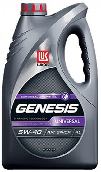Моторное масло Полусинтетическое ЛУКОЙЛ Genesis Universal 5W-40 4 л купить,NaN