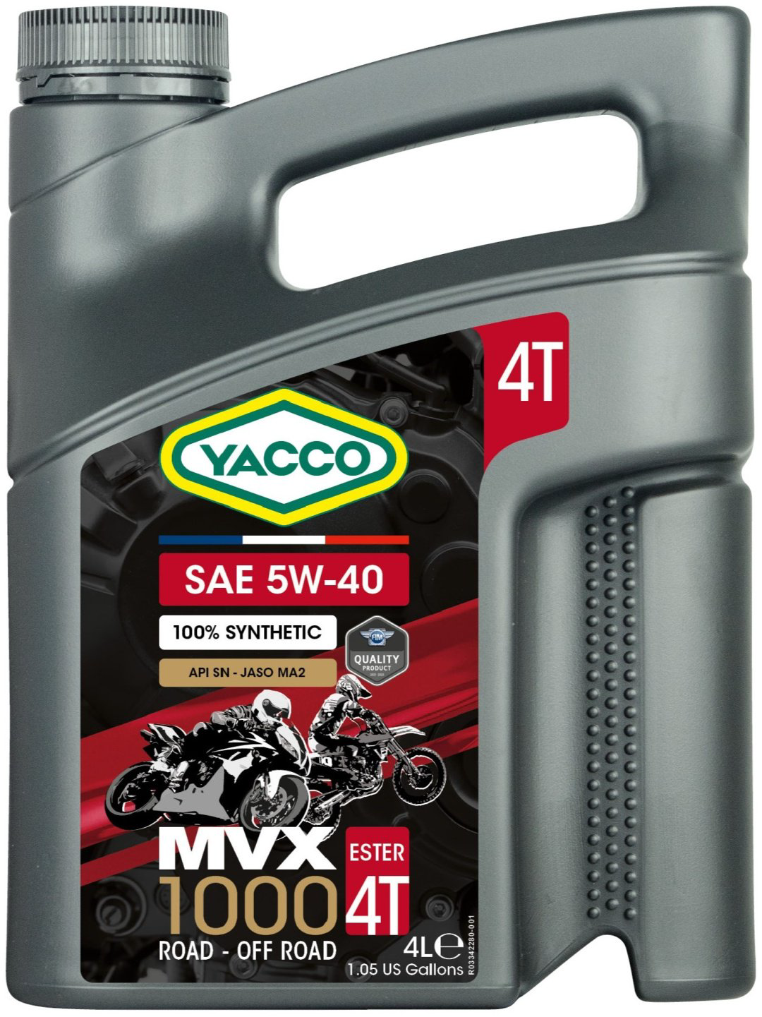 Моторное масло Синтетическое Yacco MVX 1000 4T 5W-40 4 л купить,44600