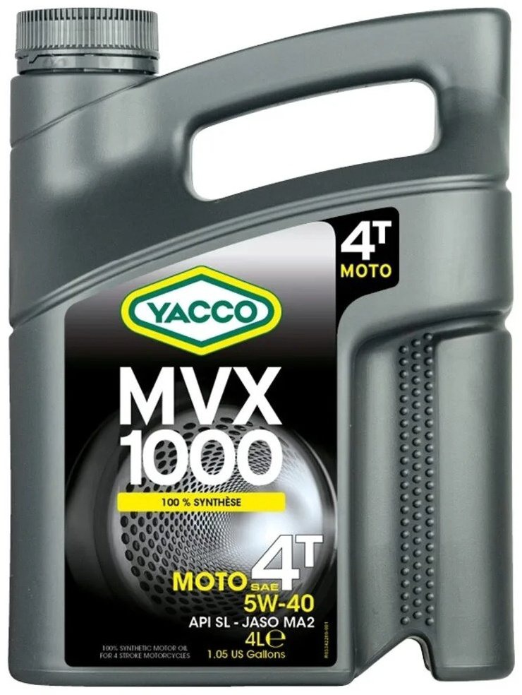 Моторное масло Синтетическое Yacco MVX 1000 4T 5W-40 4 л купить,44600