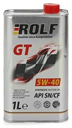 Моторное масло Моторное масло синтетическое Rolf GT 5W-40 1 л