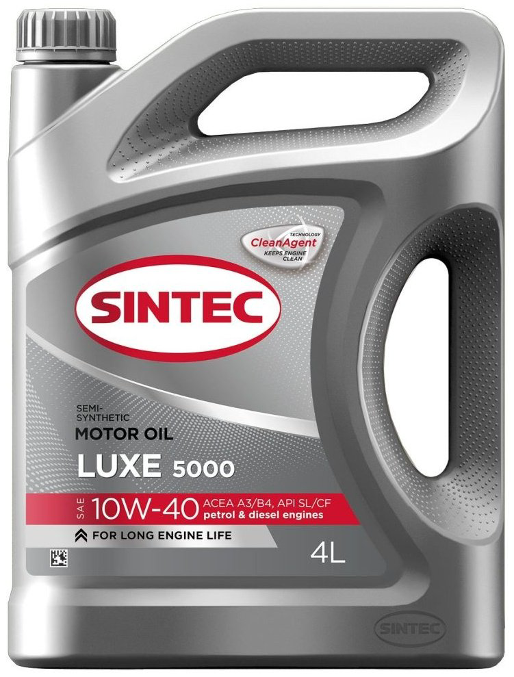 Моторное масло Полусинтетическое SINTEC LUXE 5001 10W-40 4 л купить,17400