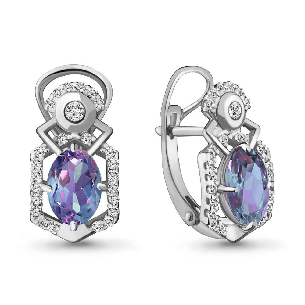 Серьги Aquamarine 4457225А 2,6гр. купить,NaN