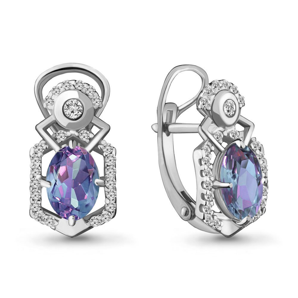 Серьги Aquamarine 4457225А 2,6гр. купить,NaN