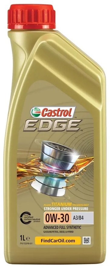 Моторное масло Синтетическое Castrol EDGE A3/B4 0W-30 1 л купить,15400