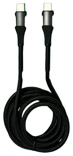 Кабель Xipin USB TypeC (F), USB TypeC (M), 1.2 м, черный