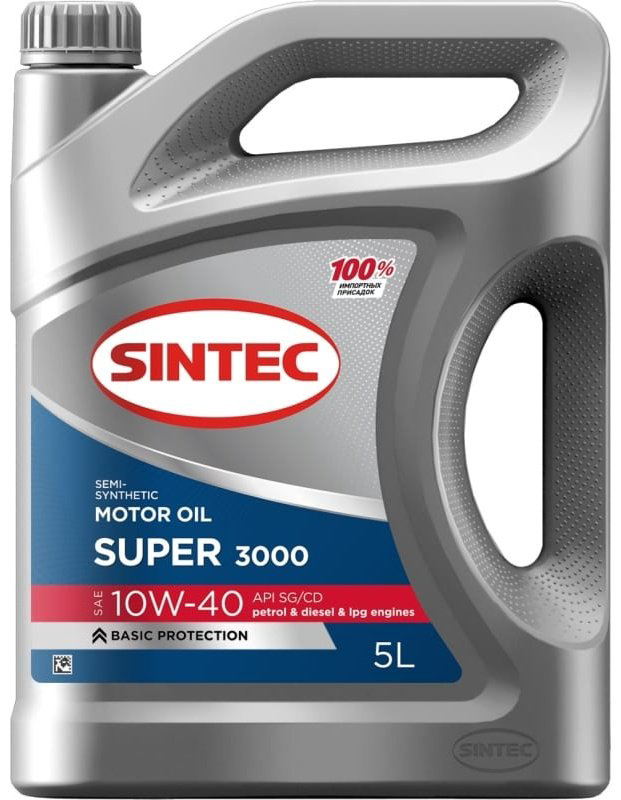 Моторное масло Полусинтетическое SINTEC SUPER 3000 10W-40 5 л