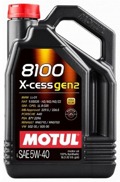 Моторное масло Моторное масло синтетическое Motul 8100 X-cess GEN2 5W-40 5 л