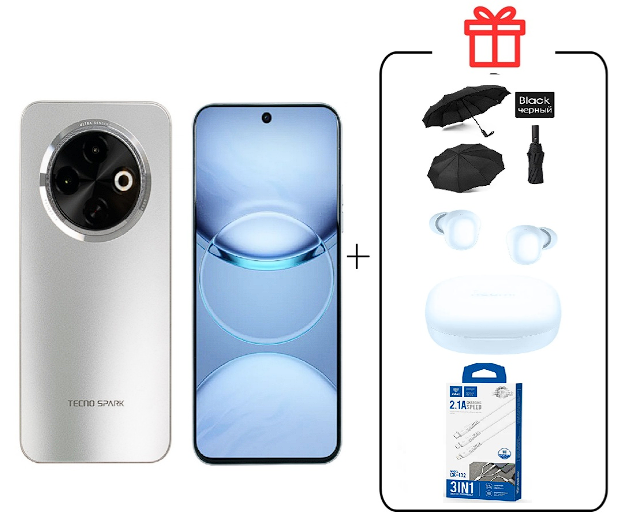 Смартфон Tecno Spark 30C 4/128Gb Titanium Gold+подарок купить,NaN