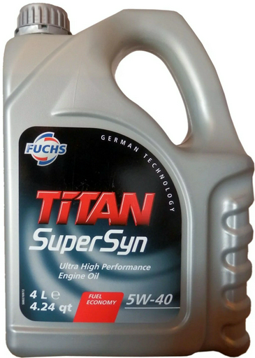 Моторное масло Синтетическое TITAN SuperSyn 5W-40 4 л