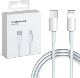 Кабель USB TypeC (M), Lightning, 1 м, белый