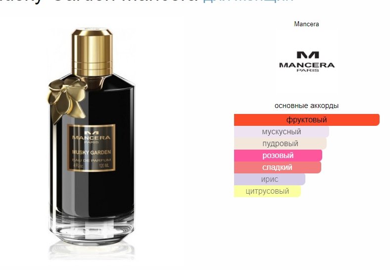 MANCERA Musky Garden парфюмерная вода EDP 120 мл, унисекс купить,46090