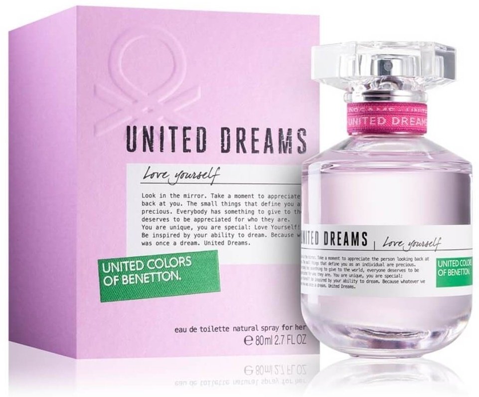 UNITED COLORS OF BENETTON United Dreams Love Yourself туалетная вода EDT 80 мл, для женщин купить,22890