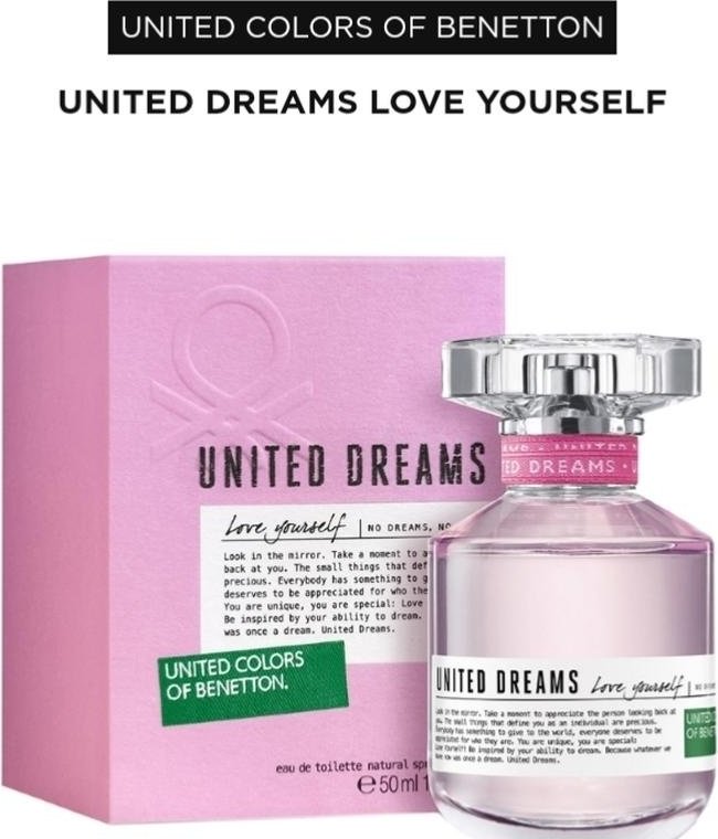 UNITED COLORS OF BENETTON United Dreams Love Yourself туалетная вода EDT 80 мл, для женщин купить,22890
