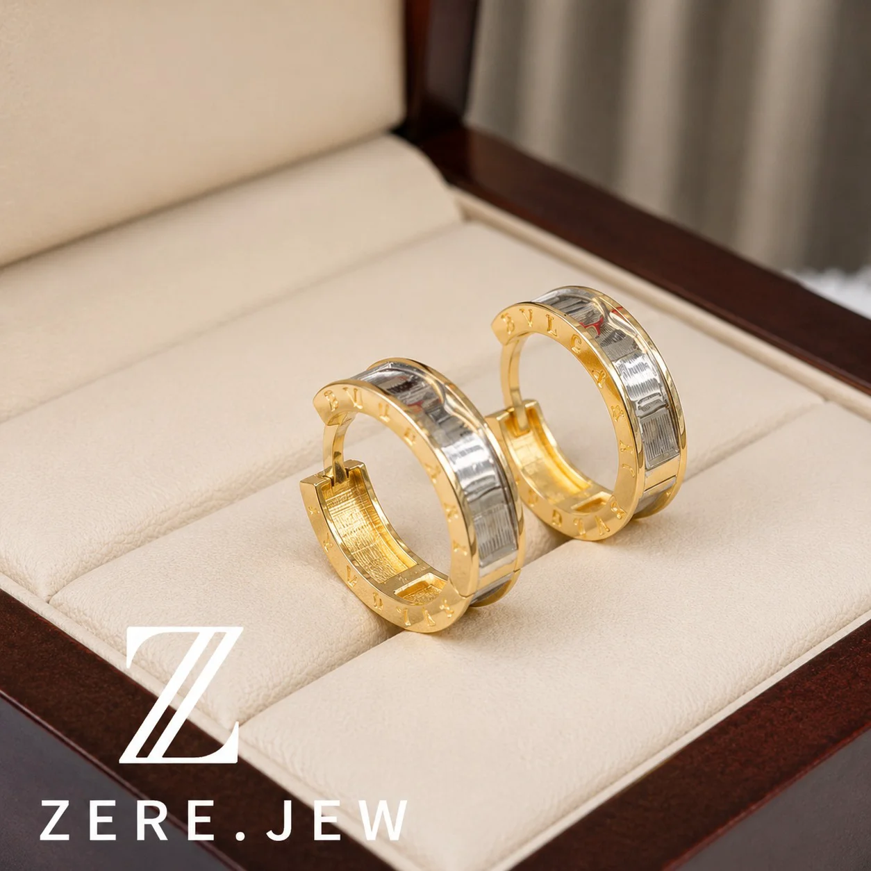 Серьги-кольца Zere золото 585 пробы 3.69 гр купить,313650