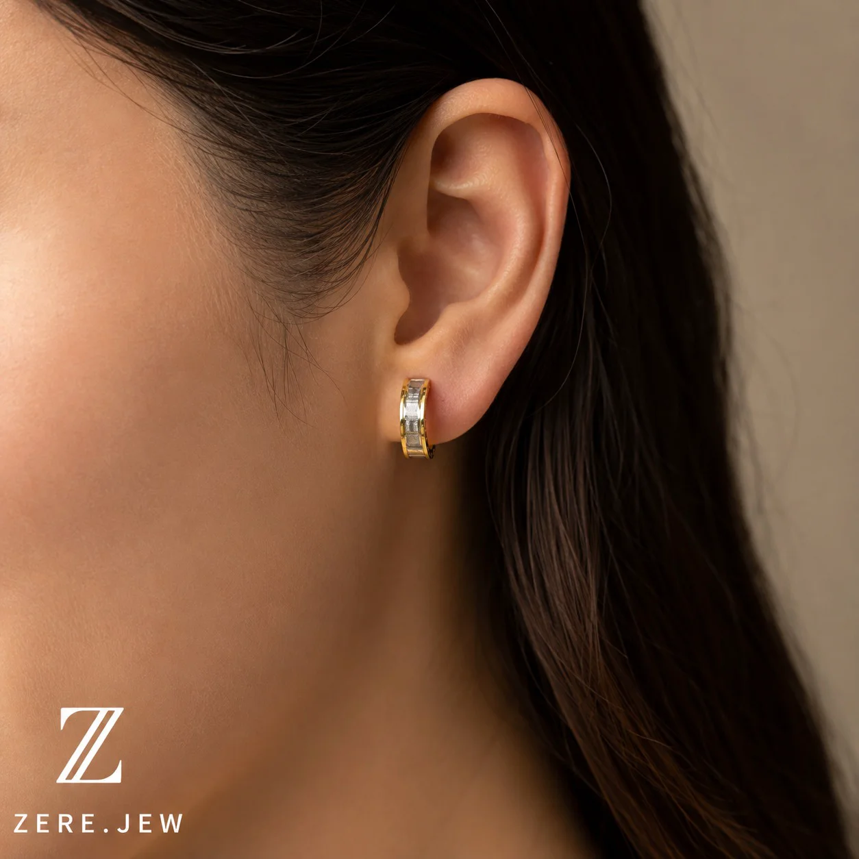 Серьги-кольца Zere золото 585 пробы 3.69 гр купить,313650