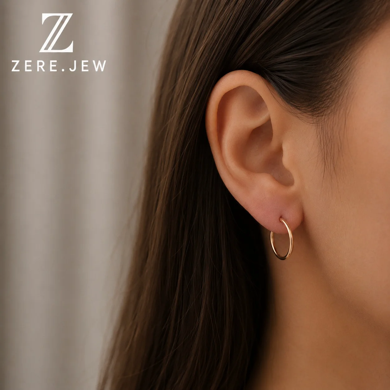 Cерьги-кольца Zere красное золото 585 пробы 0.74 гр  купить,62900