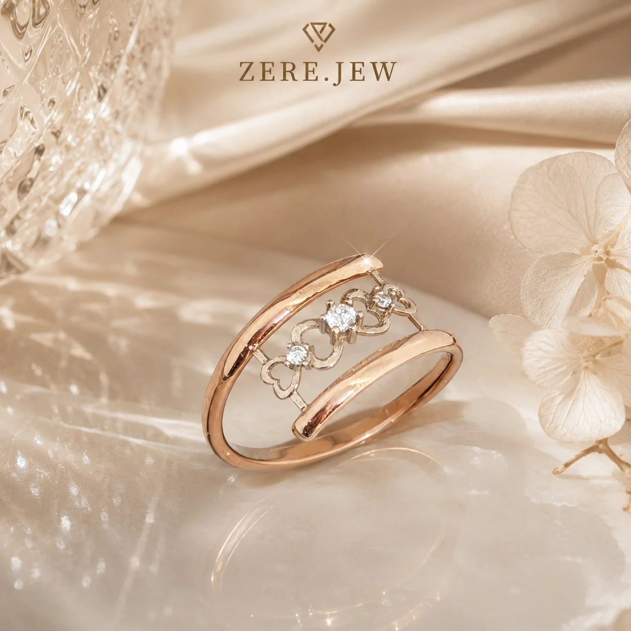 Кольцо Zere красное золото 585 пробы 1.15гр 18,0р купить,97750