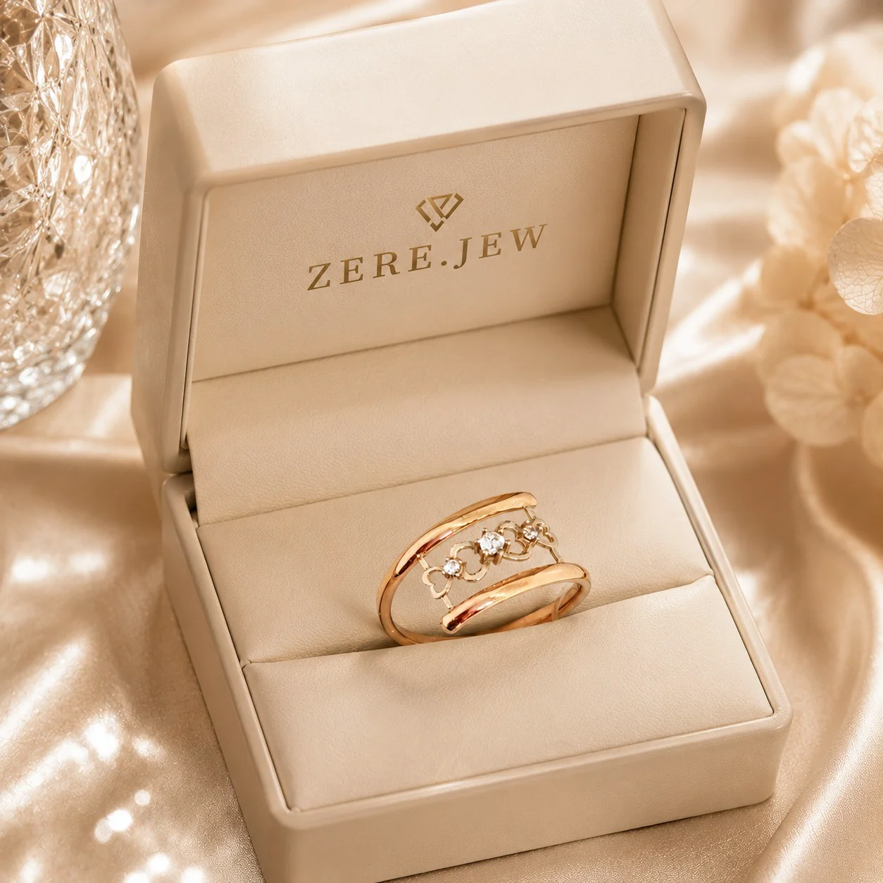 Кольцо Zere красное золото 585 пробы 1.15гр 18,0р купить,97750