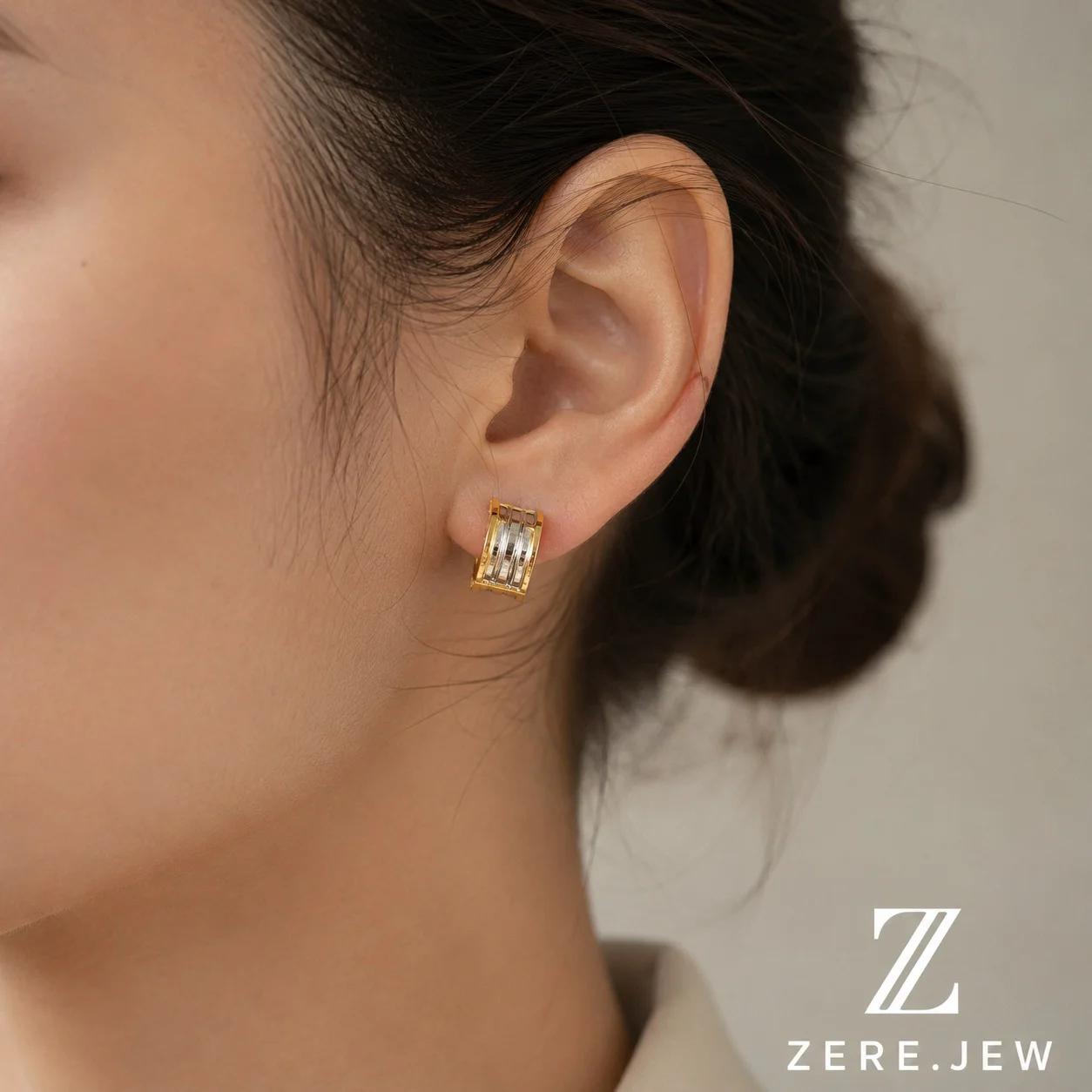Серьги-кольца ZERE золото 585 пробы 5.62 гр купить,477700