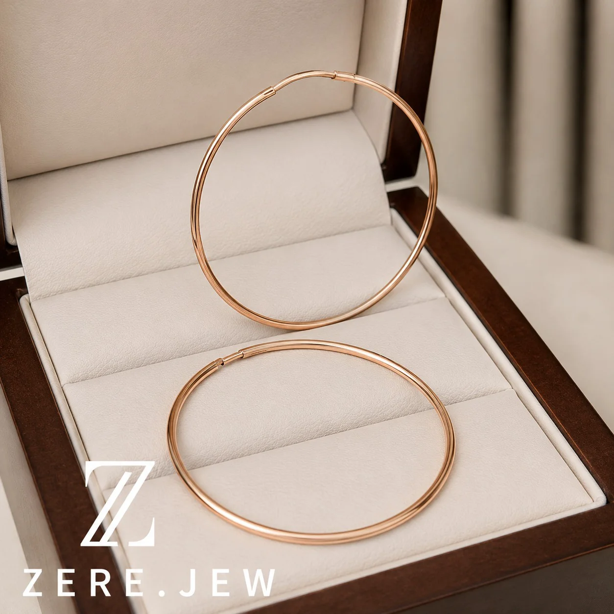 Серьги-кольца ZERE красное золото 585 пробы 1.61 гр  купить,136850