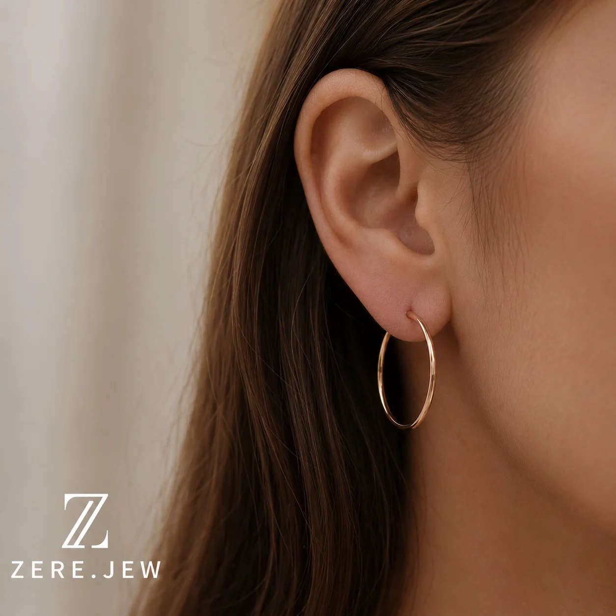 Серьги-кольца ZERE красное золото 585 пробы 1.61 гр  купить,136850