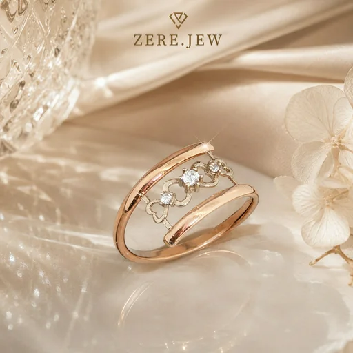 Кольцо Zere красное золото 585 пробы 1.15гр 18,0р