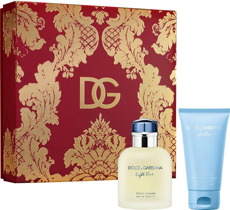 DOLCE&GABBANA Light Blue Gift Set - Eau de Toilette 75 ml + Refreshing Body Cream 50 ml парфюмерный набор 75 мл, для мужчин купить,88490