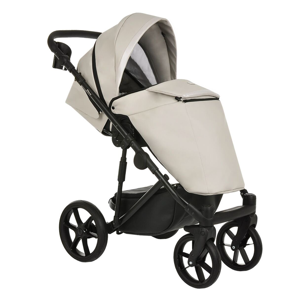 Коляска 2в1 Pituso Luna Кожа Light Silver  купить,NaN