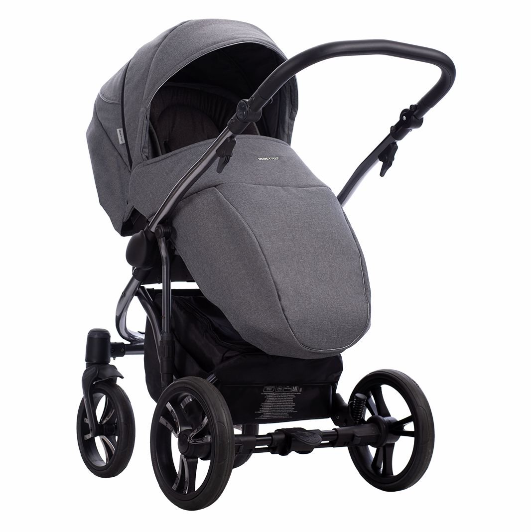 Коляска 2в1 Bebetto Bresso Premium Class Dark grey 05 купить,NaN