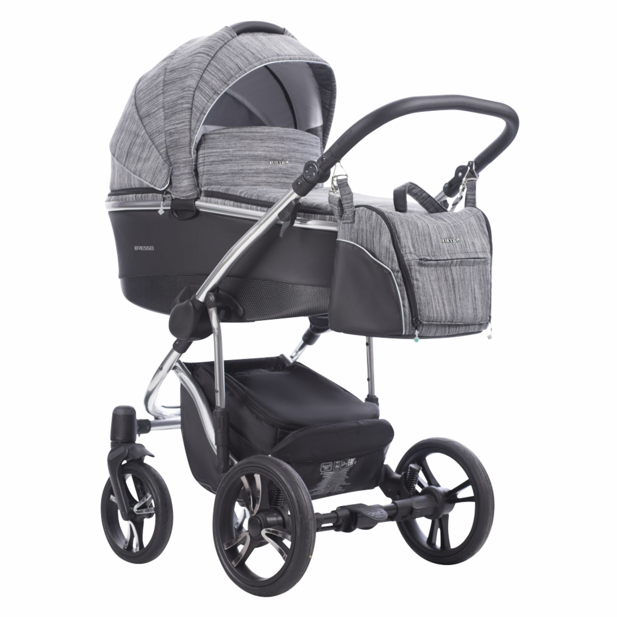 Коляска 2в1 Bebetto Bresso Premium Class Silver 02 купить,NaN