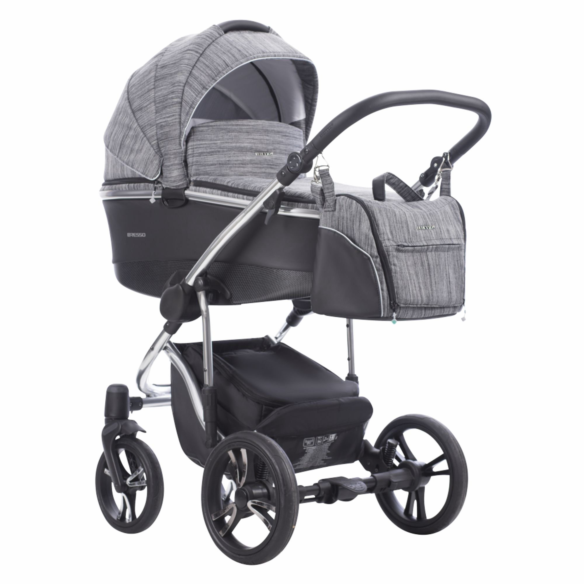 Коляска 2в1 Bebetto Bresso Premium Class Silver 02 купить,NaN