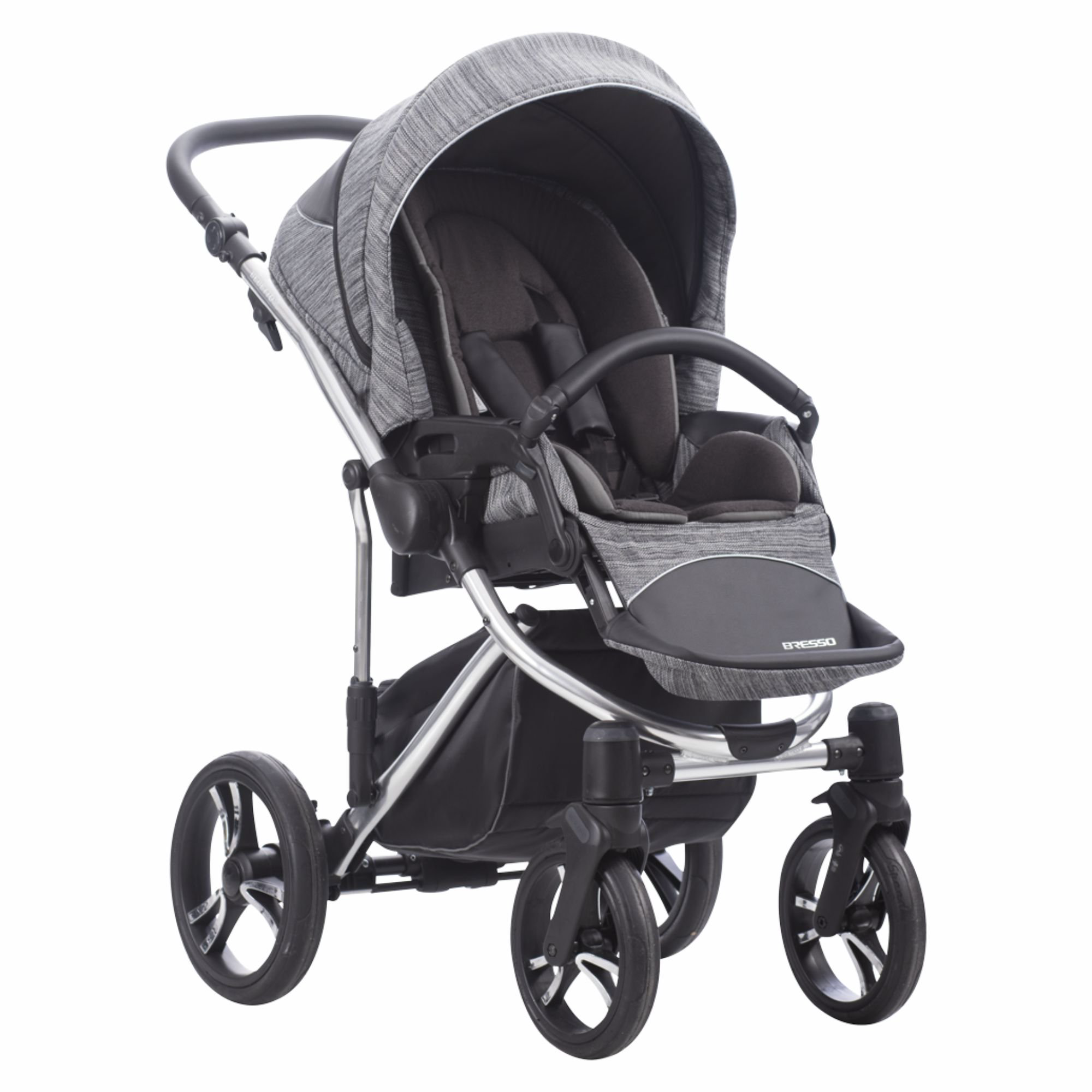 Коляска 2в1 Bebetto Bresso Premium Class Silver 02 купить,NaN