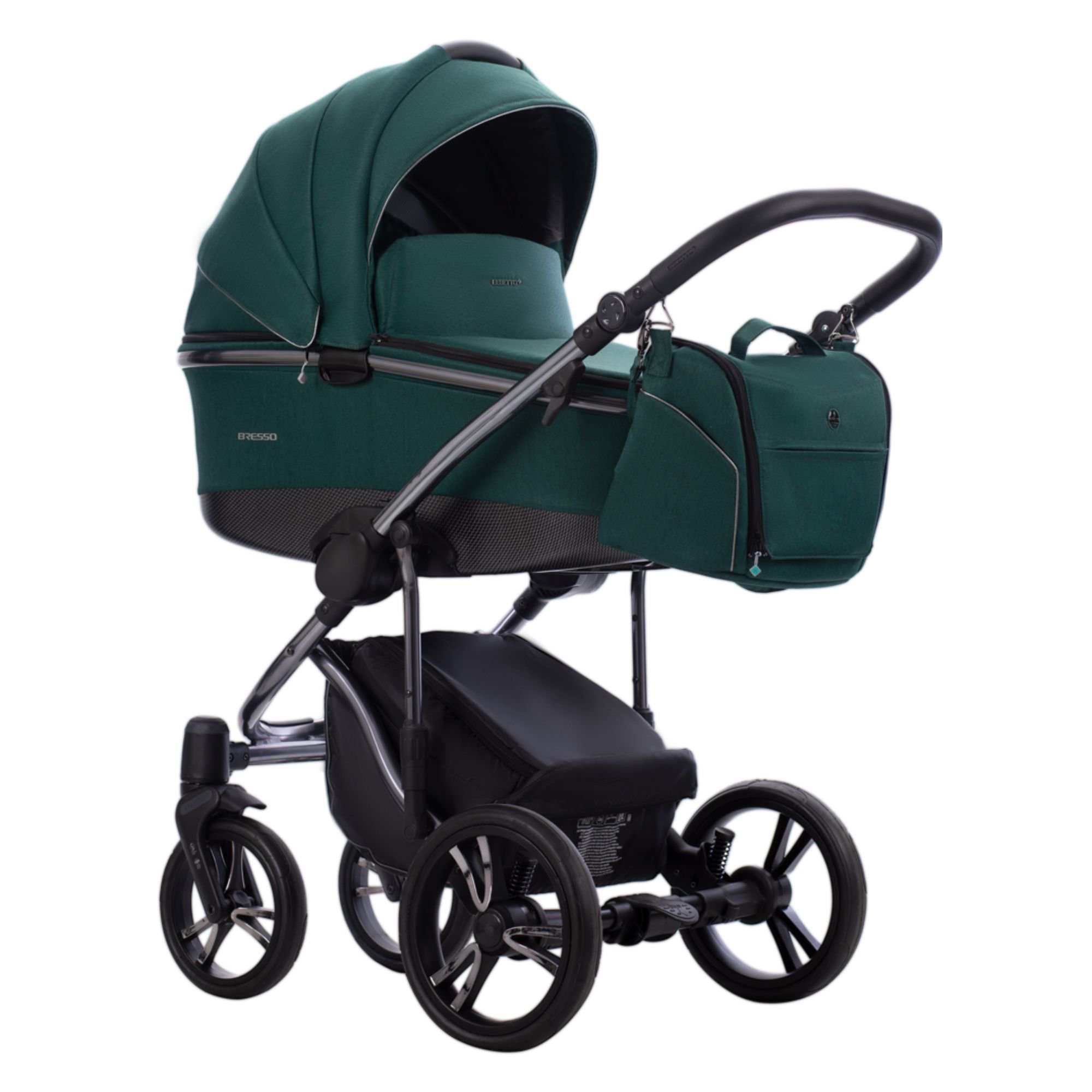 Коляска 2в1 Bebetto Bresso Premium Class Dark green 06 купить,NaN