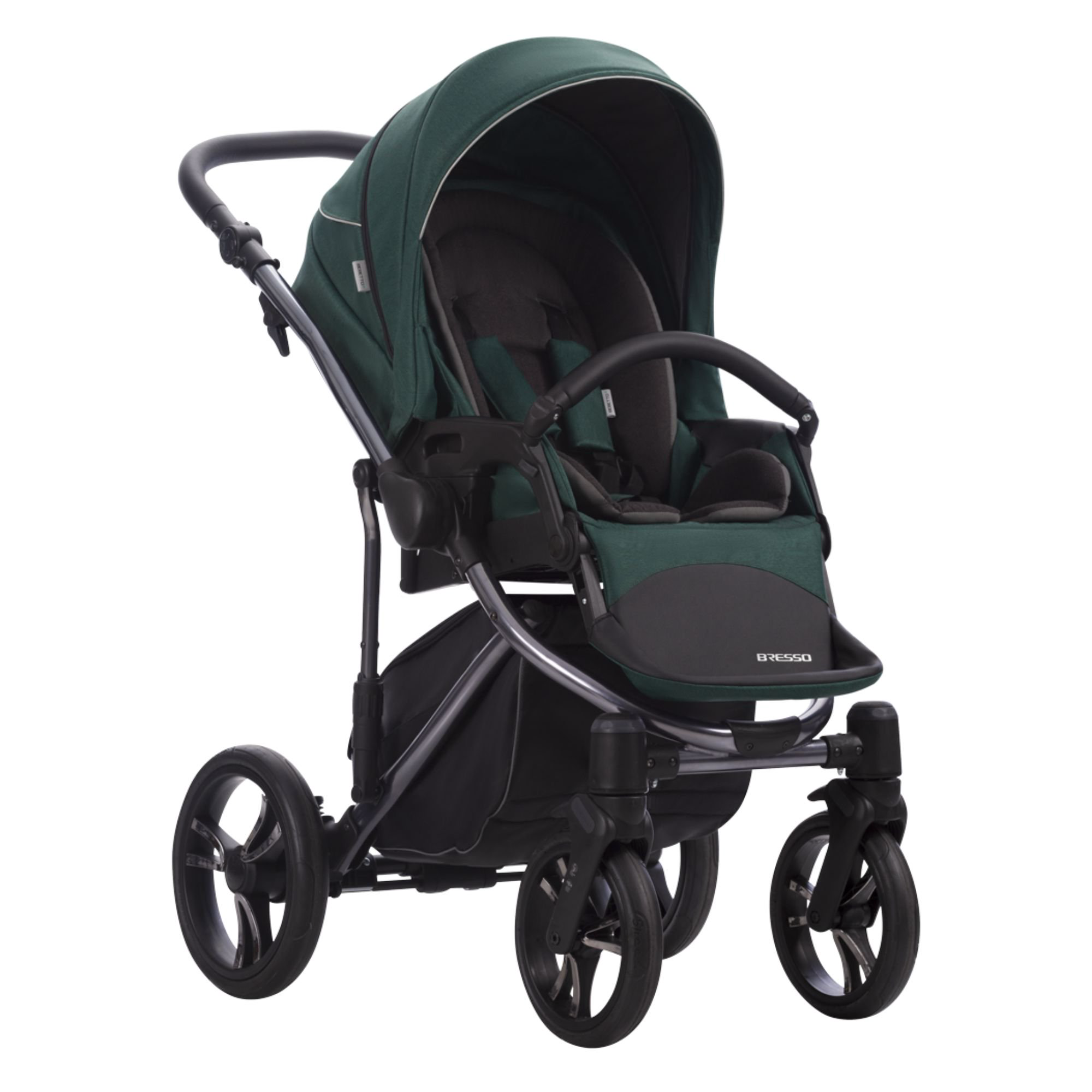 Коляска 2в1 Bebetto Bresso Premium Class Dark green 06 купить,NaN
