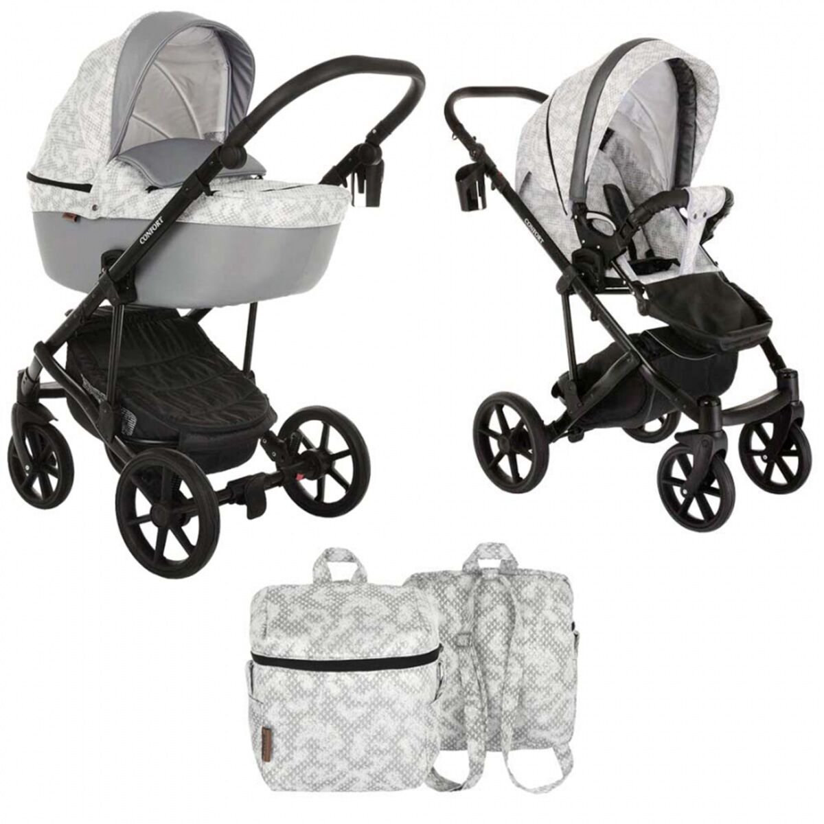 Коляска 2в1 Pituso Confort 18 Grey купить,NaN