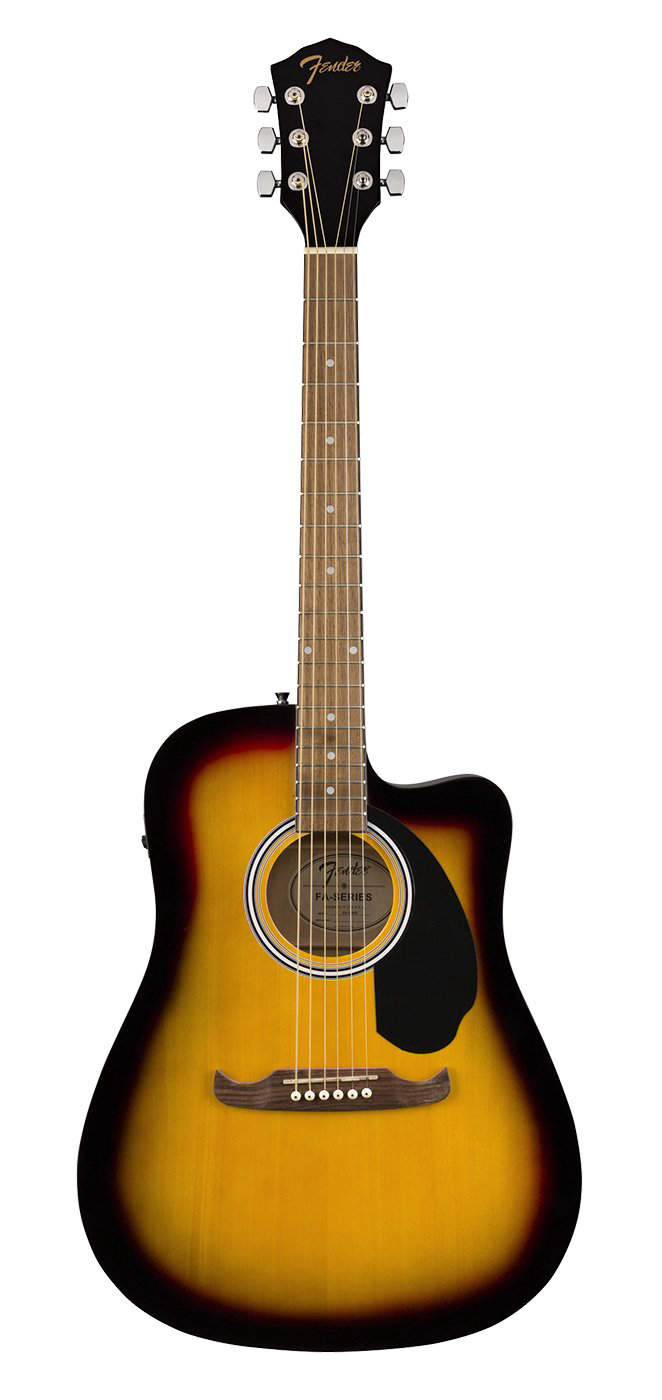 Электроакустическая гитара Fender FA-125CE Dreadnought Walnut Fingerboard sunburst коричневая купить,NaN