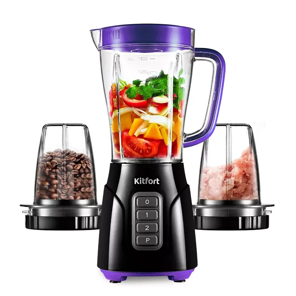 Блендер Kitfort KT-3032-1 черно-фиолетовый - ForteMarket Блендер Kitfort KT-3032-1 черно-фиолетовый купить,0